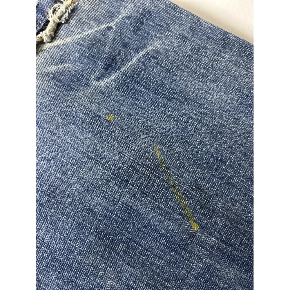 Aeropostale Mens Distressed Straight Leg Jeans‎ Blue Medium Wash Denim 33x27